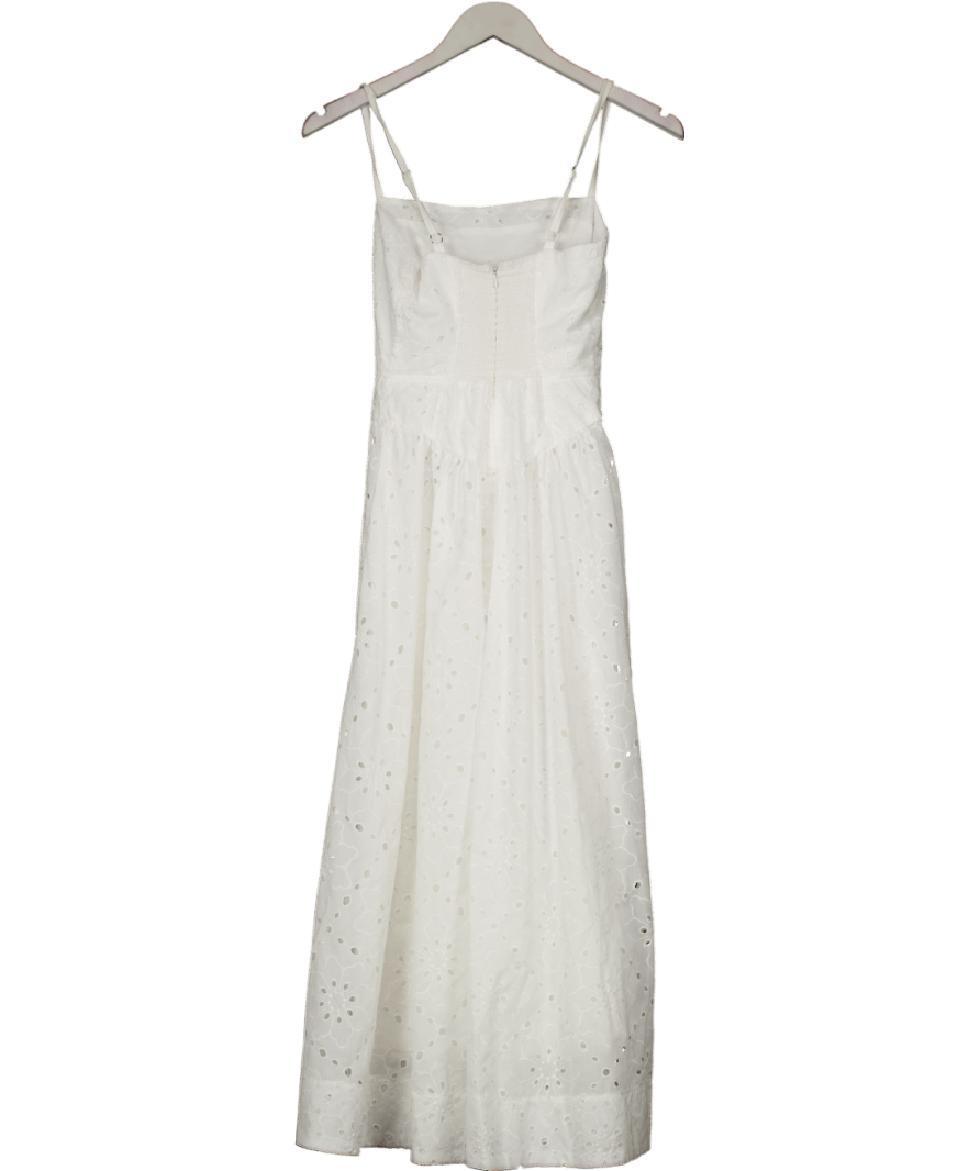 Reformation Katarin White Broderie Anglaise Dress UK 4 Reformation Katarin White Broderie Anglaise Dress UK 4