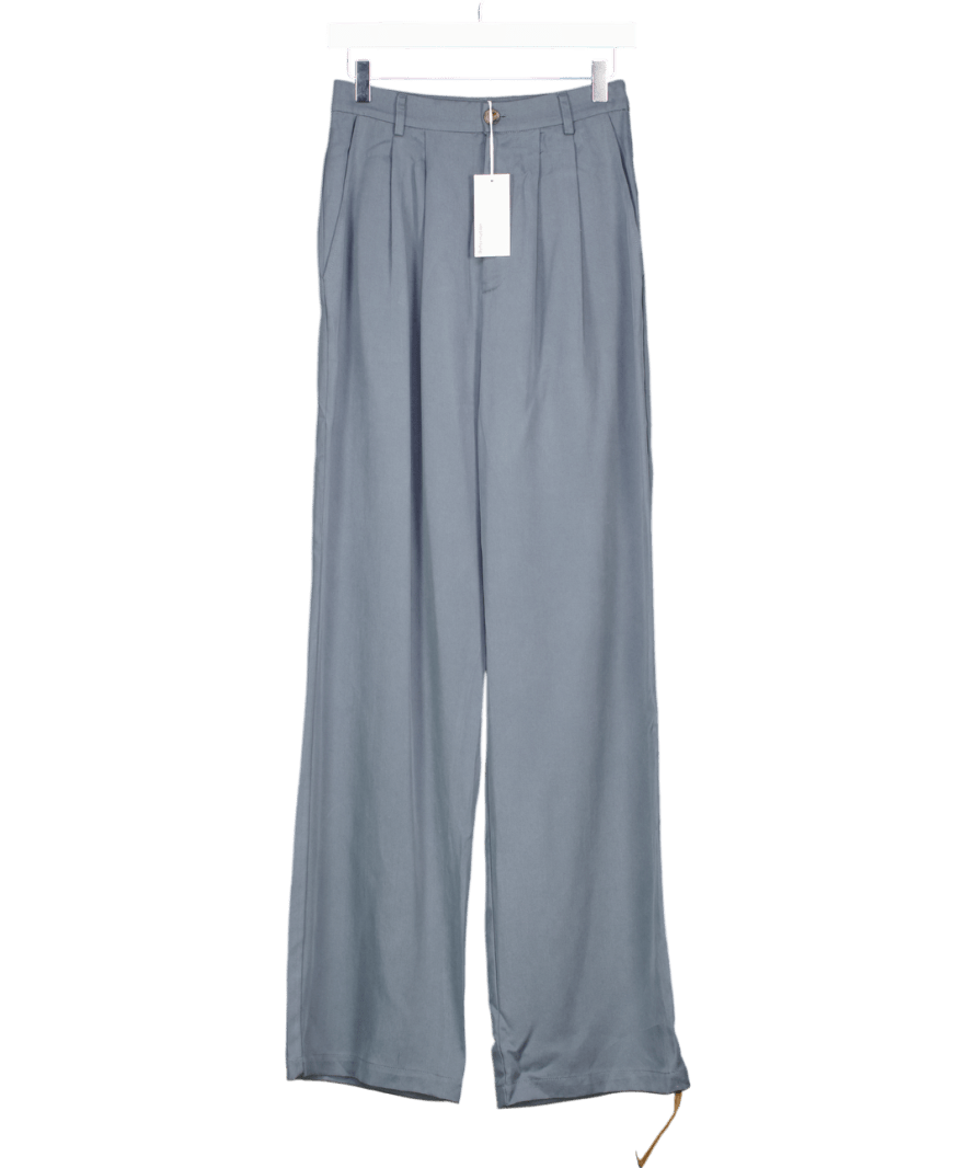 Reformation Mason Trousers Slate Grey Us4 UK 8 - Reliked