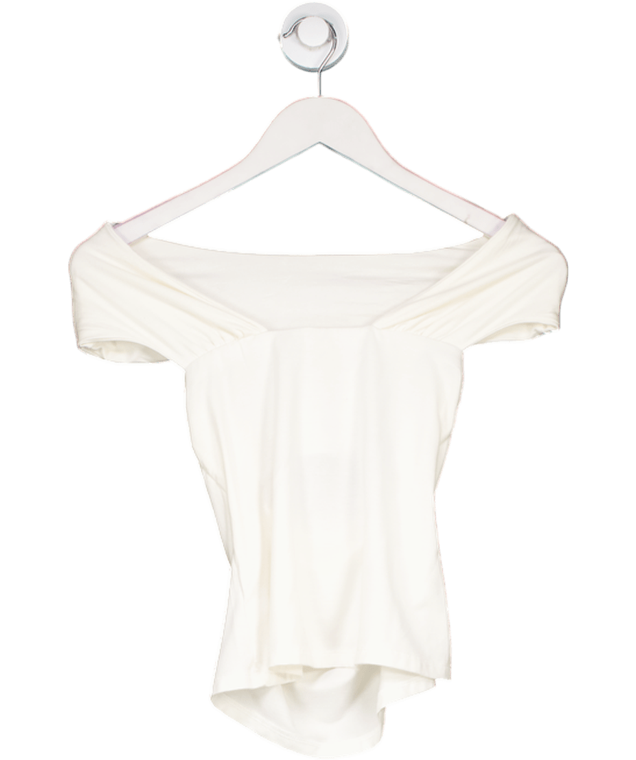Reformation White Square Neck Halter Neck Top UK XS - Reliked