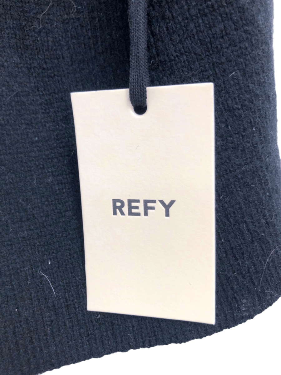 REFY Black Wool Scarf with Recycled Nylon and Elastane One Size - Reliked
