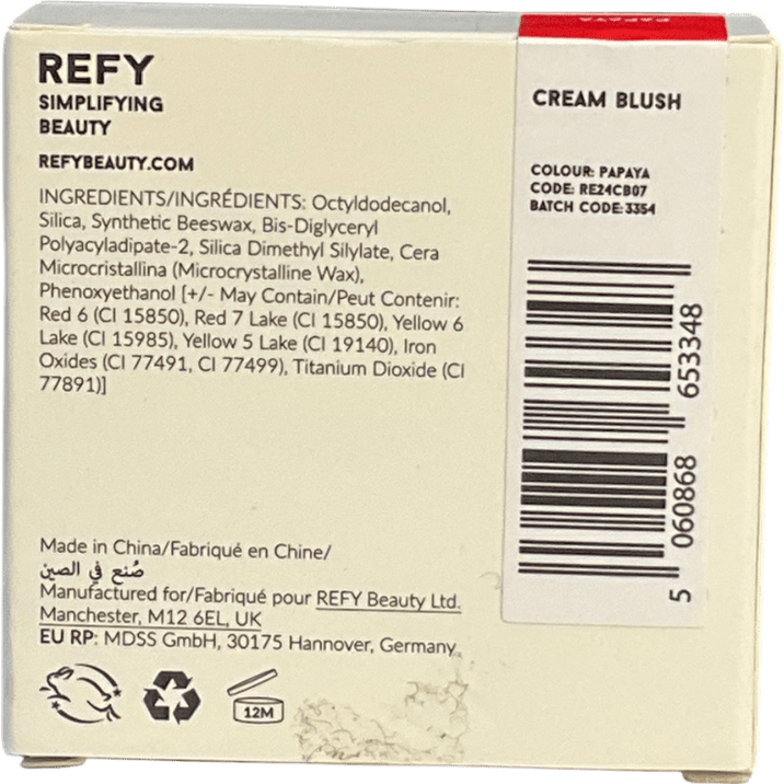 Refy Cream Blush Papaya 1.5g - Reliked