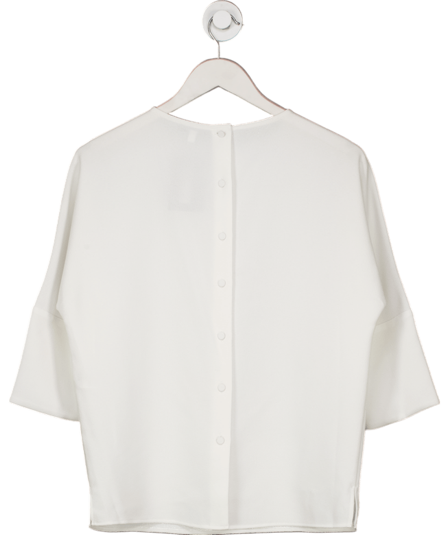 REISS Bells White Button Back Top UK 4 - Reliked