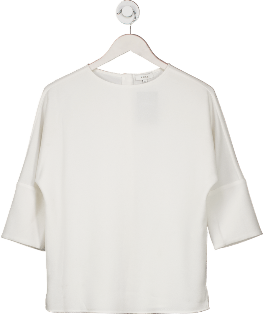 REISS Bells White Button Back Top UK 4 - Reliked