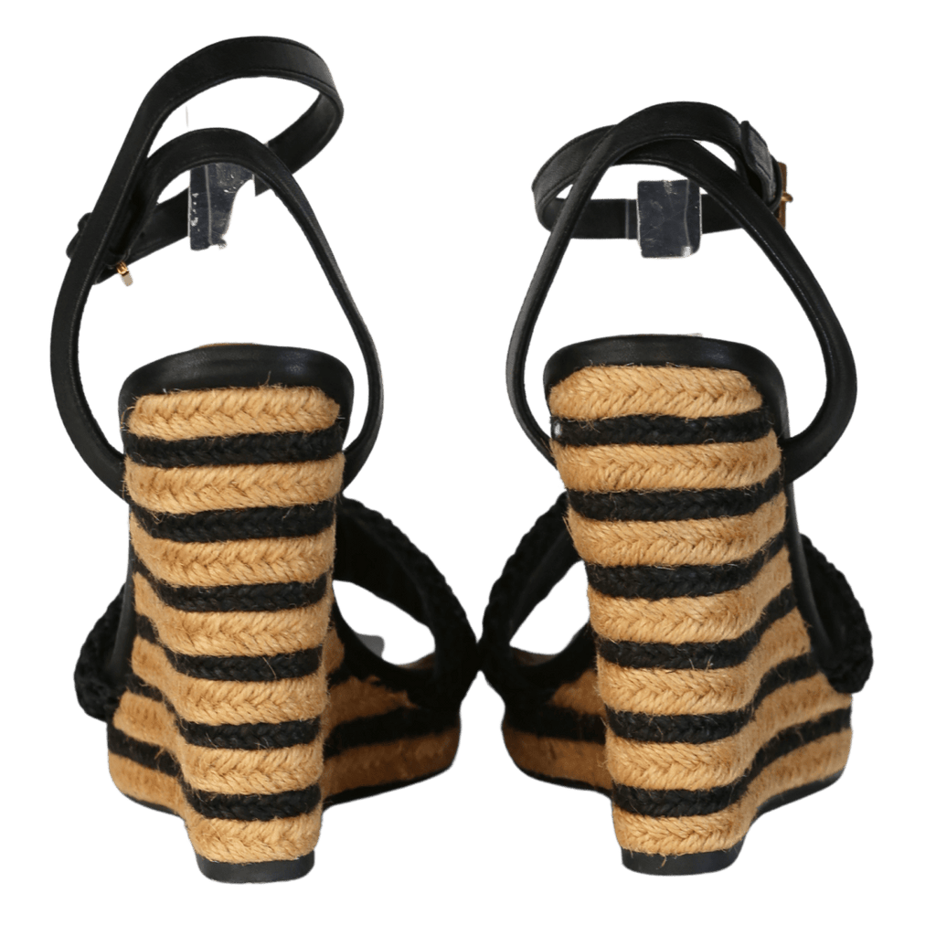 REISS Black / beige Selene Wedge sandals UK 5 EU 38 👠 - Reliked