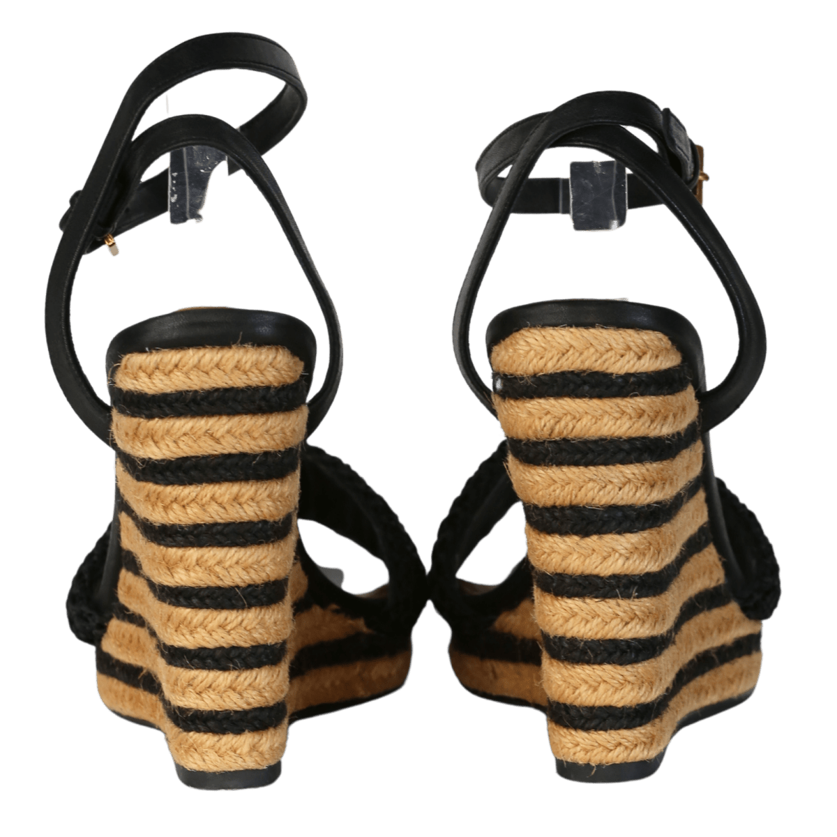 REISS Black / beige Selene Wedge sandals UK 5 EU 38 👠 - Reliked