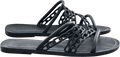 REISS Black Magda Chain Detail Jelly Sandals UK 7 EU 40 👠 - Reliked