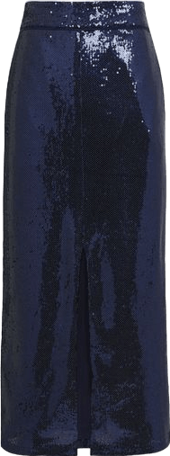 REISS Blue Dakota Sequin Pencil Skirt UK 6 - Reliked