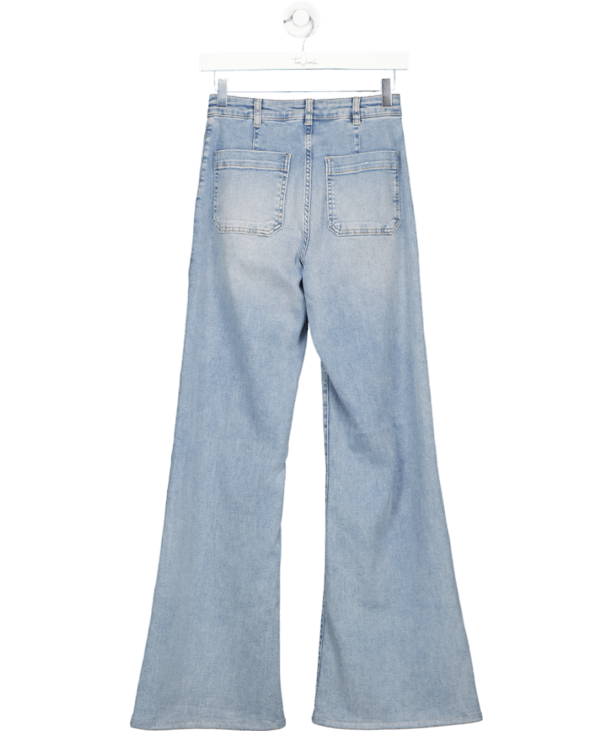 REISS Blue Sakura Patch - pocket Flared W26 - Reliked