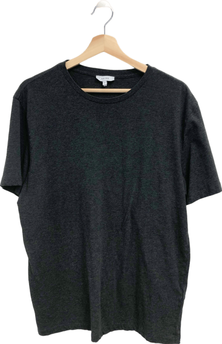 Reiss Charcoal Crew Neck T-Shirt UK L - Reliked