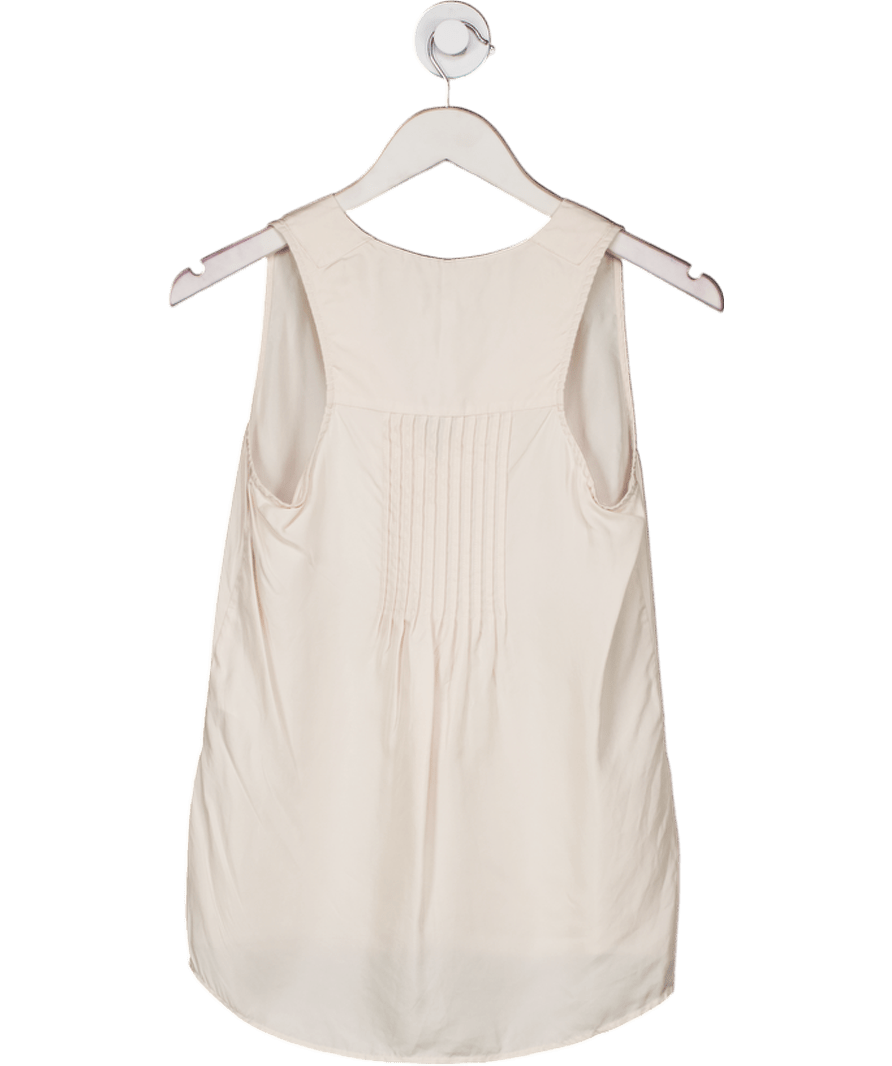 REISS Cream Jorja Sleeveless Silk Top UK 4 - Reliked