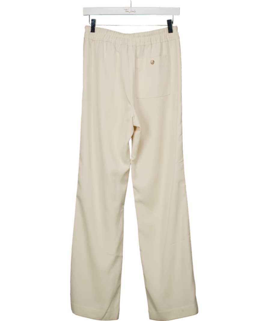REISS Cream Odell Wide Wide Leg Pull On Trousers UK 6 - Reliked