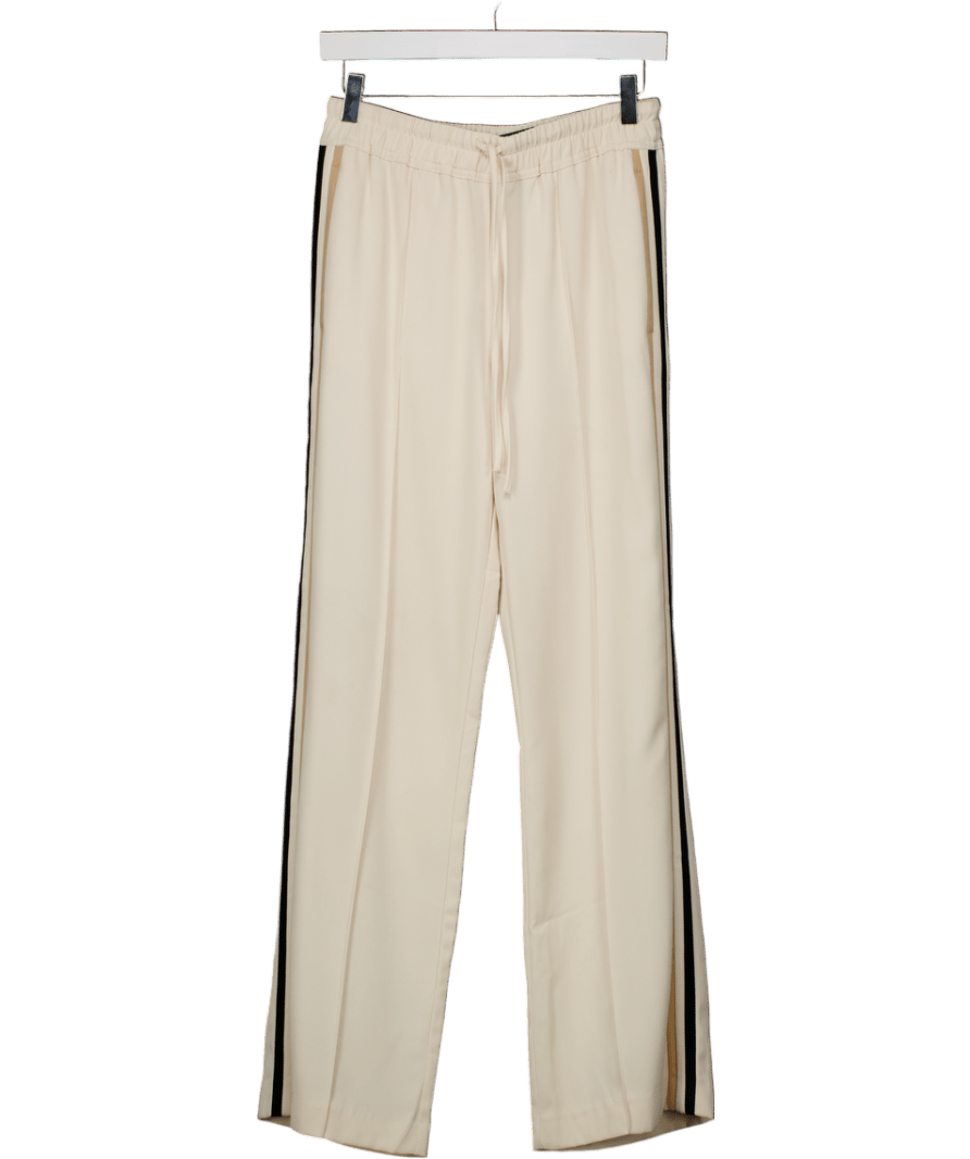 REISS Cream Odell Wide Wide Leg Pull On Trousers UK 6 - Reliked
