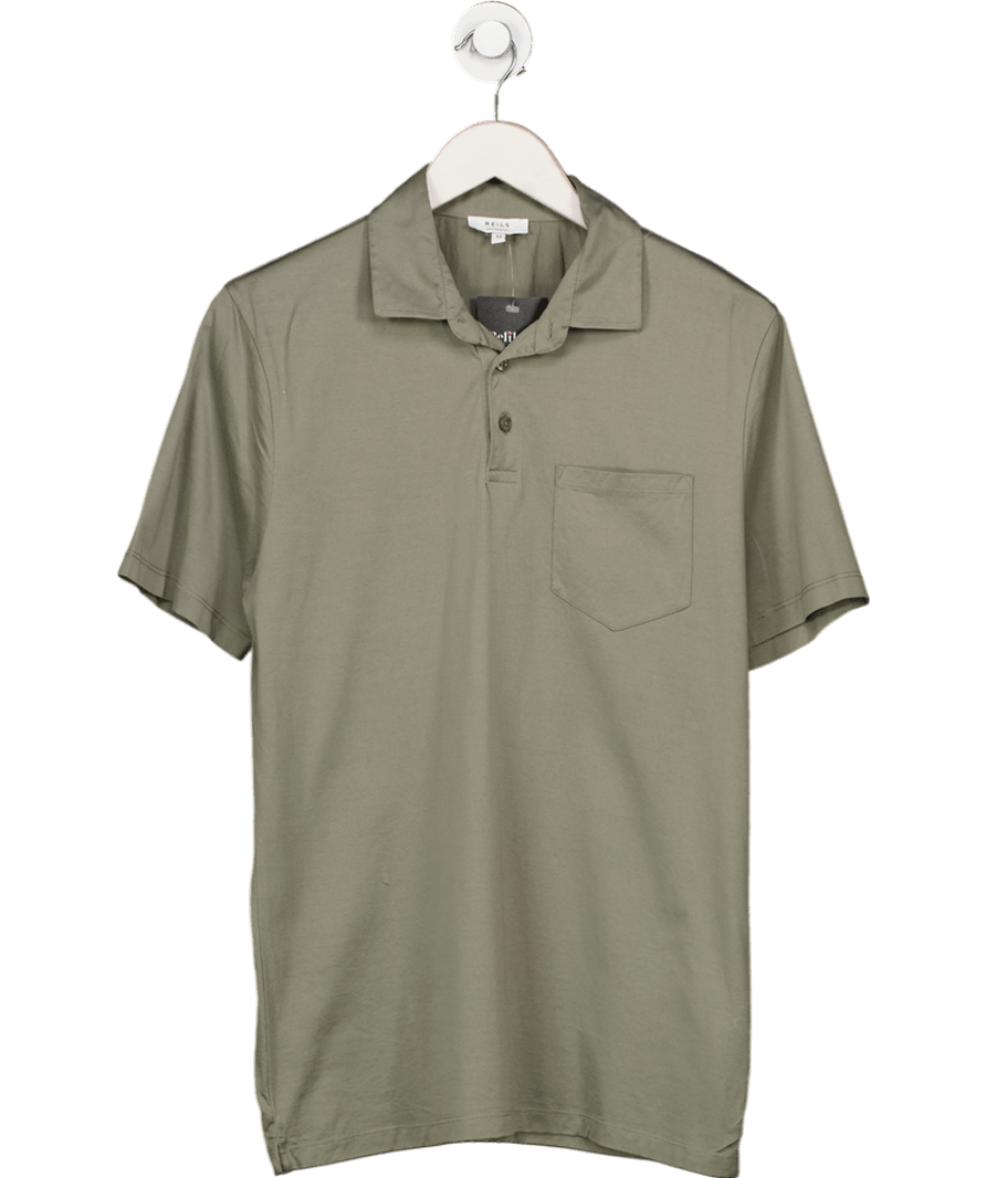 REISS Green Elliot Mercerised Egyptian Cotton Polo UK M - Reliked