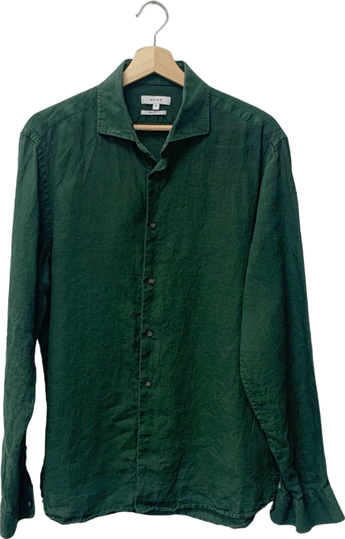 Reiss Green Long Sleeve Shirt Regular Fit XL - Reliked