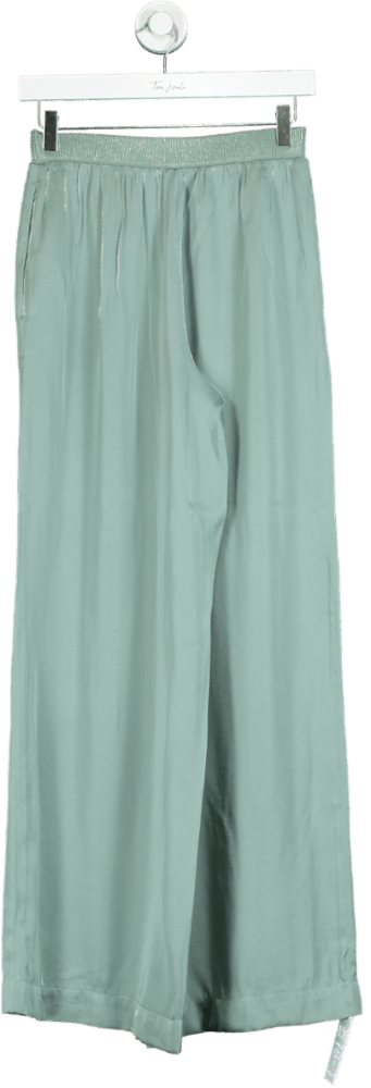 Reiss Green Wide - Leg Trousers UK 6 - Reliked