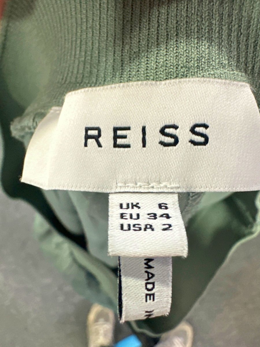 Reiss Green Wide - Leg Trousers UK 6 - Reliked