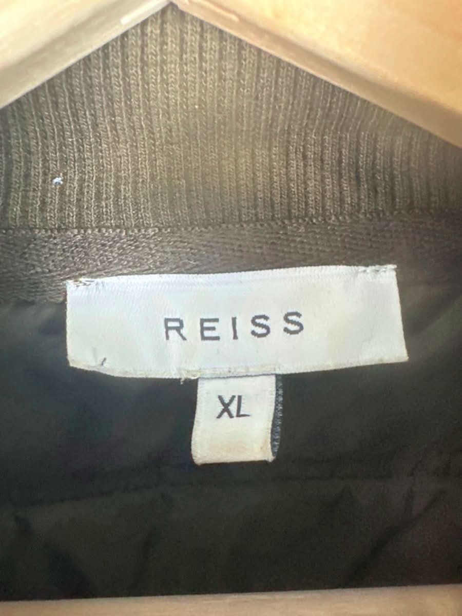 Reiss Khaki Quilted front Bomber Jacket UK XL - Reliked