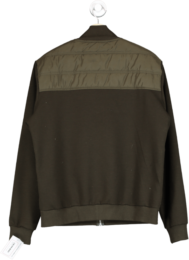 Reiss Khaki Quilted front Bomber Jacket UK XL - Reliked