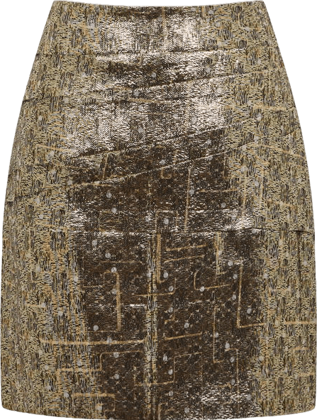 REISS Miller Metallic Mini Skirt UK 4 - Reliked