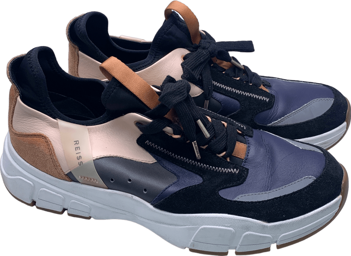 REISS Multicoloured Liam Leather Sneakers UK 11 EU 45 👞 - Reliked