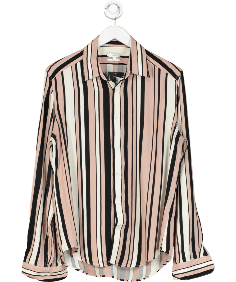 REISS Pink Deck Striped Shirt UK L - Reliked