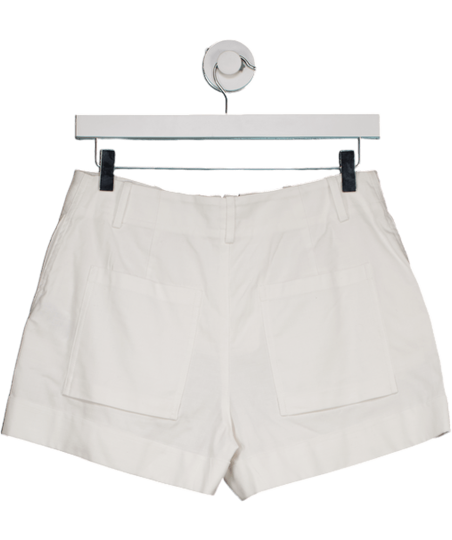REISS White Clement Cotton Lace - up Shorts UK 6 - Reliked