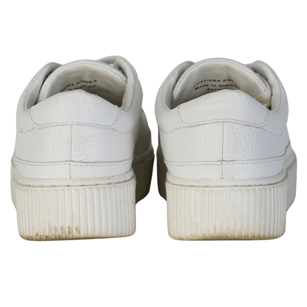 REISS White Leanne Low Top Leather Trainer UK 4 EU 37 👠 - Reliked