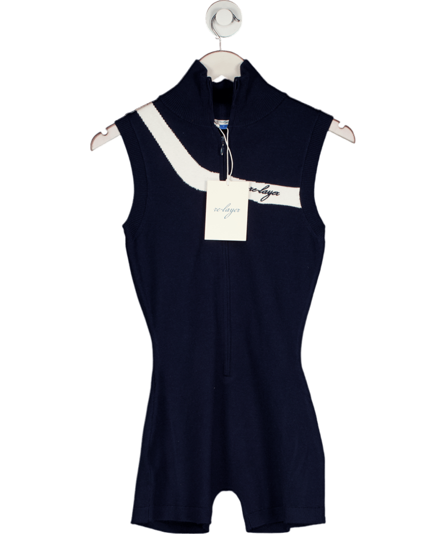 Relayer Blue The Knitted Romper UK S - Reliked