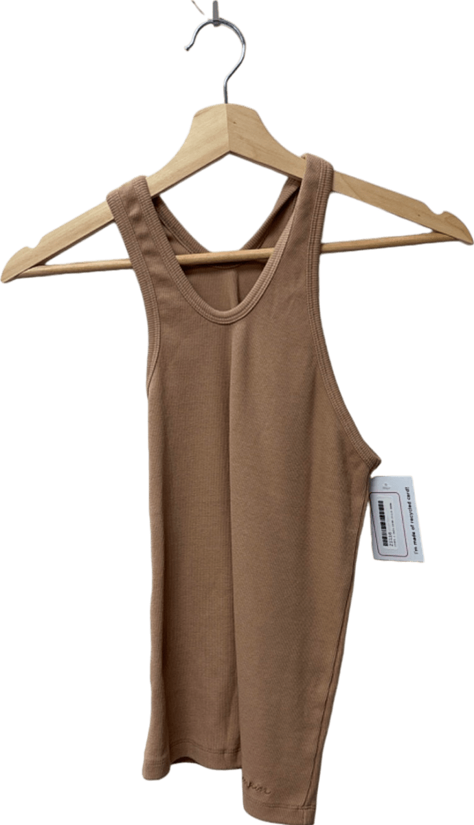 Remain Birger Christensen Taupe Ribbed Tank Top UK 6 - Reliked