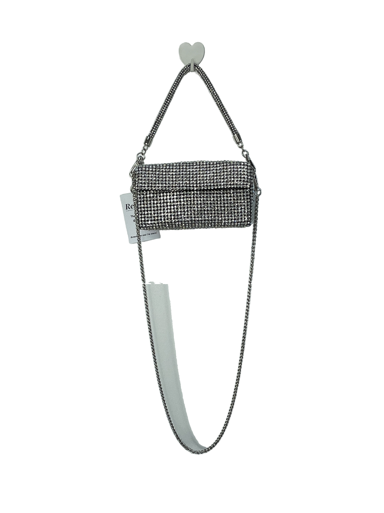 Giarite Metallic Rio - Silver Crystal Embellished Bag