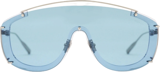 Amavii Metallic Ltd. Edition Jane Frances - Brushed Silver /blue Titanium Sunglasses
