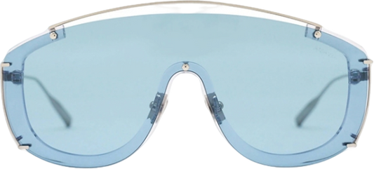 Amavii Metallic Ltd. Edition Jane Frances - Brushed Silver /blue Titanium Sunglasses