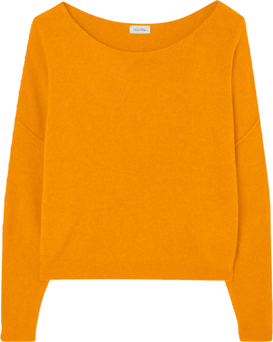 American Vintage Orange Super Soft Wool Blend Oversize Cosy Knit Jumper UK XS/S