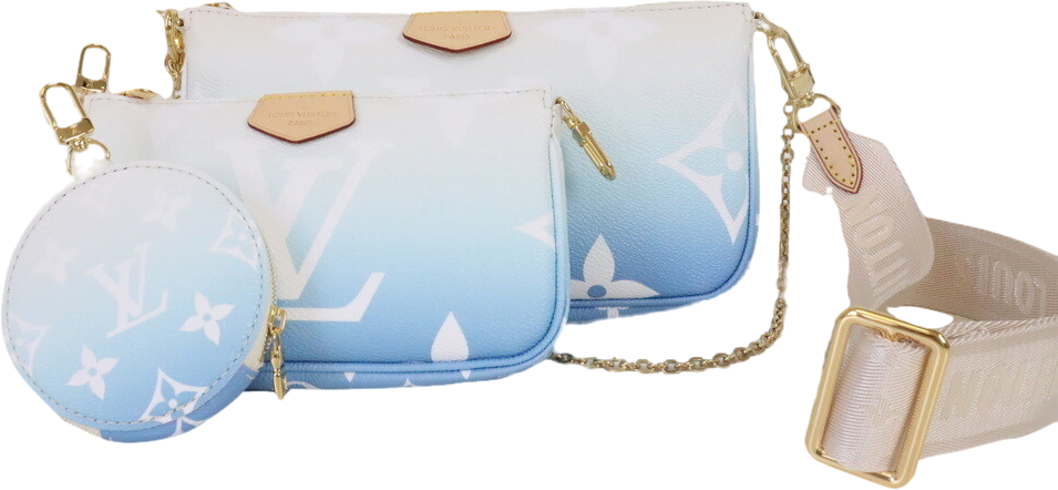 Louis Vuitton Ltd.Edition Blue Multi Pochette, Pool Ombre Handbag