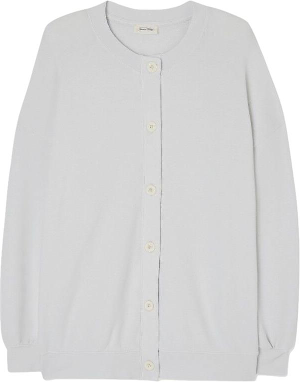 American Vintage Pale Lilac Super Soft Cotton Sweatshirt Cardigan UK XS/S