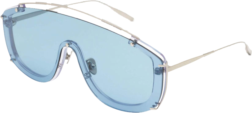 Amavii Metallic Ltd. Edition Jane Frances - Brushed Silver /blue Titanium Sunglasses