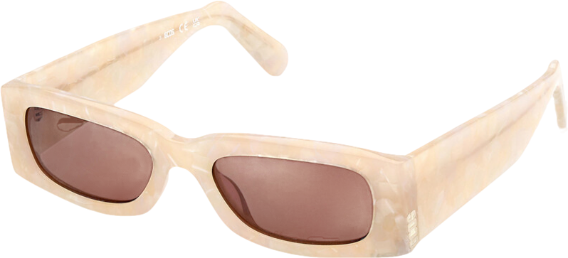 GCDS Cream Gd0020 25s Ivory Bordeaux Sunglasses
