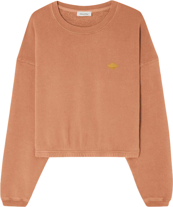 American Vintage Cinnammon Cropped Supersoft Sweatshirt UK S