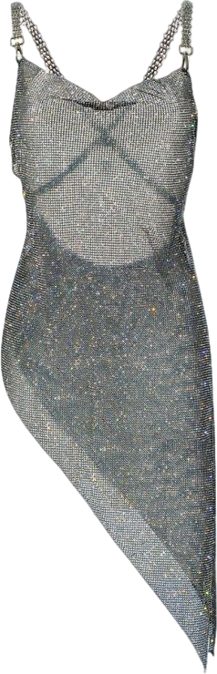 santa brands Black crystal mesh Miami Dress One Size