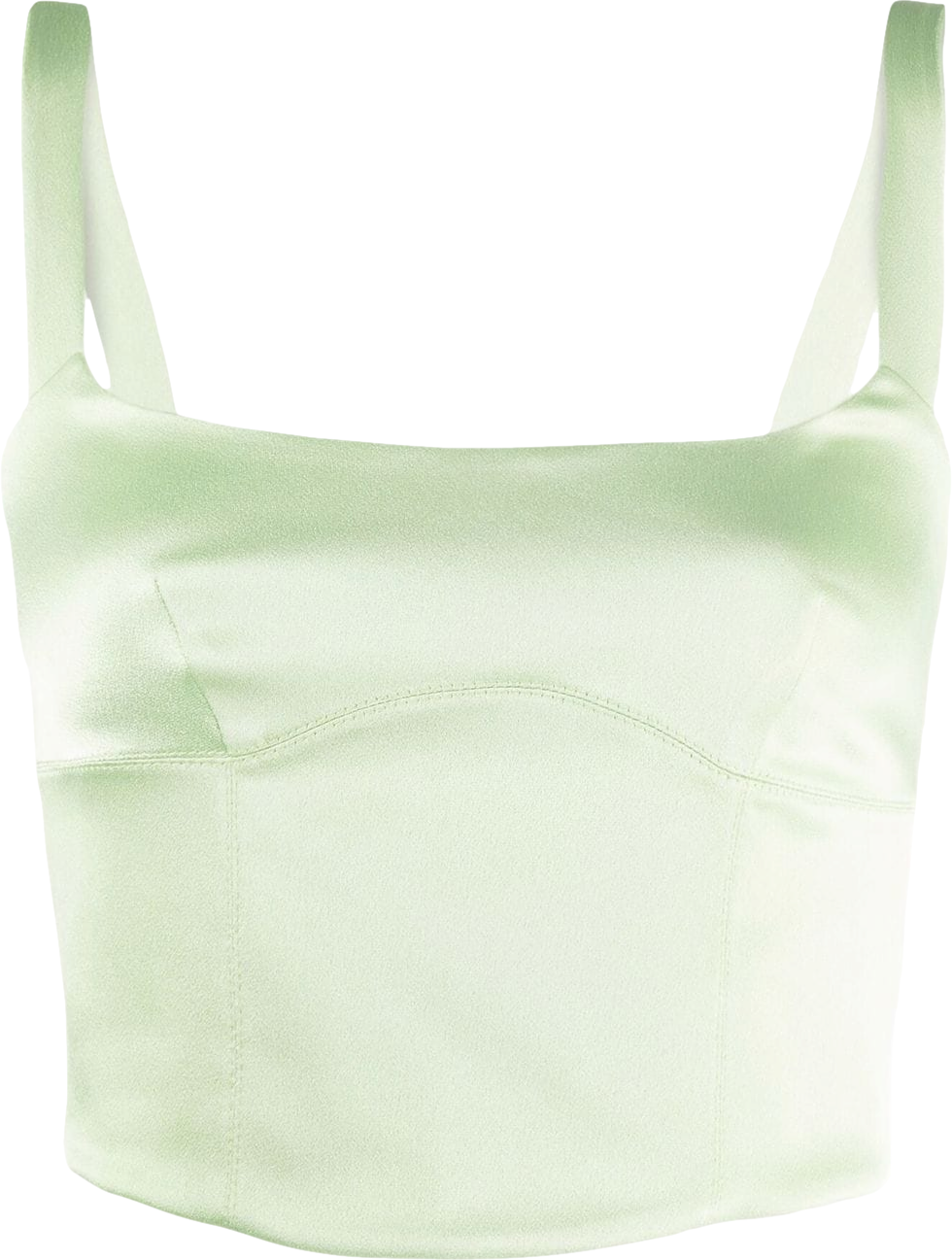 raquette Mint Green Satin Button-up Sleeveless Top UK XS