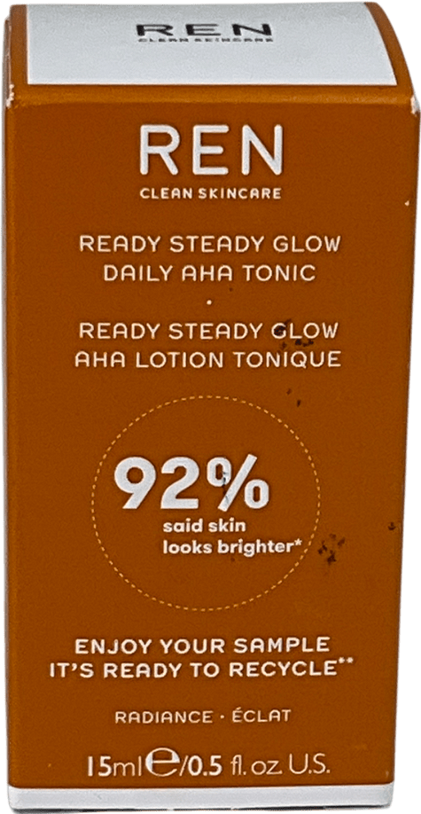 REN Radiance Ready Steady Glow Daily Aha Tonic 15ml - Reliked