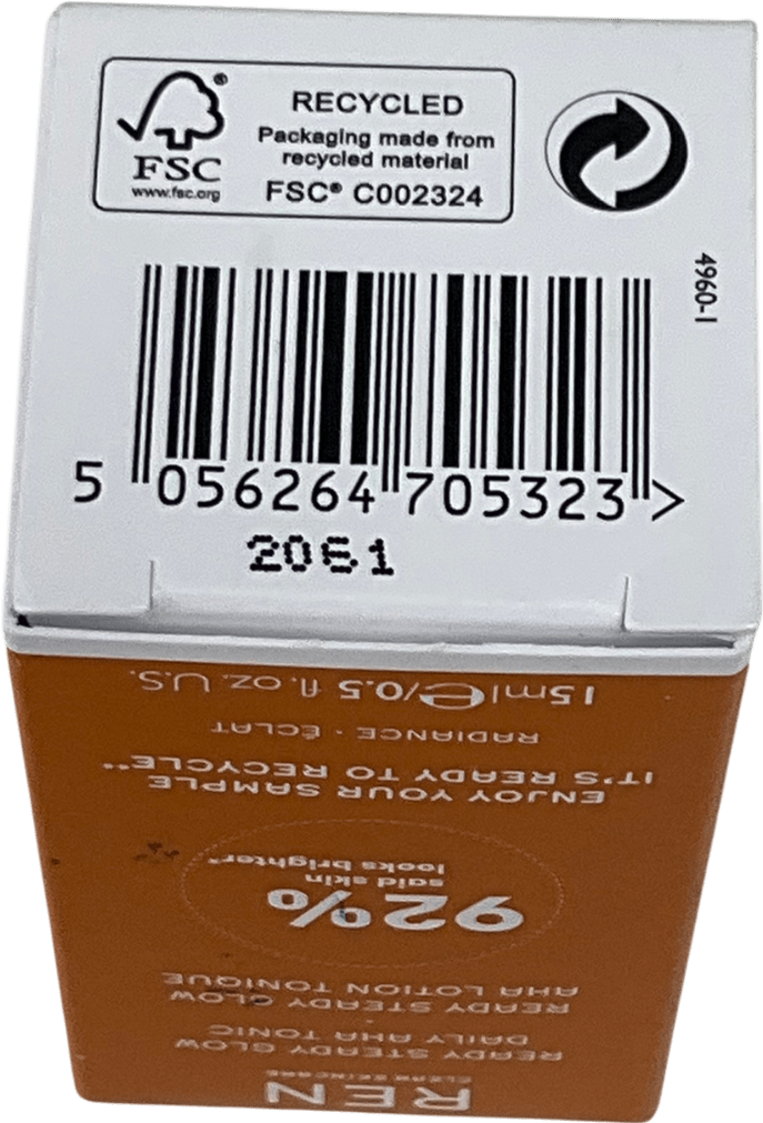 REN Radiance Ready Steady Glow Daily Aha Tonic 15ml - Reliked