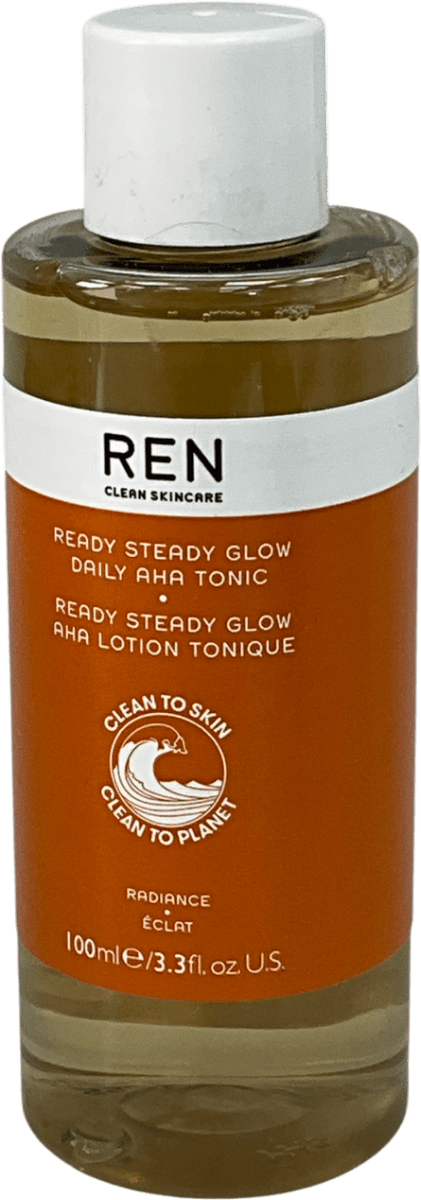 REN Travel Size Clean Skincare Ready Steady Glow Daily Aha Tonic 100ml - Reliked