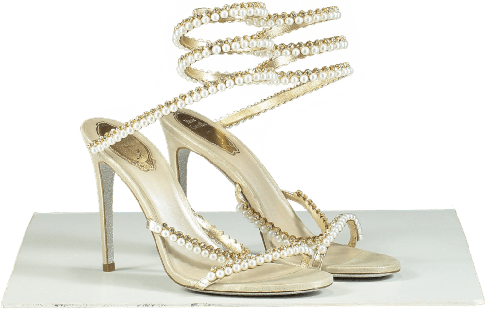 René Caovilla Cleo Pearl - Embellished Sandals UK 6 EU 39 👠 - Reliked