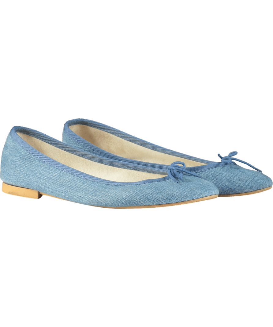 Repetto Paris Blue Denim Camille Ballet Flats UK 5 EU 38 👠 - Reliked
