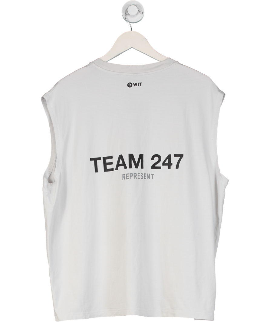 Represent Light Grey Team 247 Oversized Tank UK L - Reliked