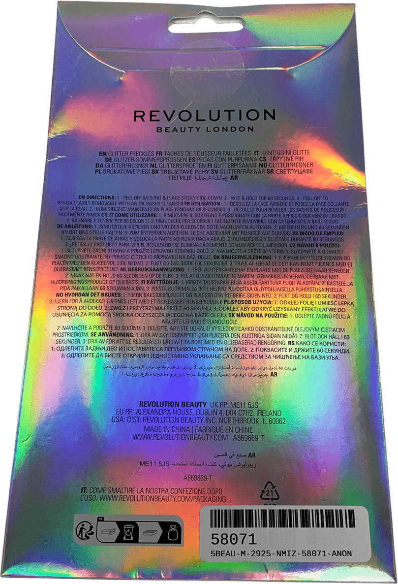 Revolution Superstar Glitter Freckles Temporary Tattoo Set 3 pack - Reliked