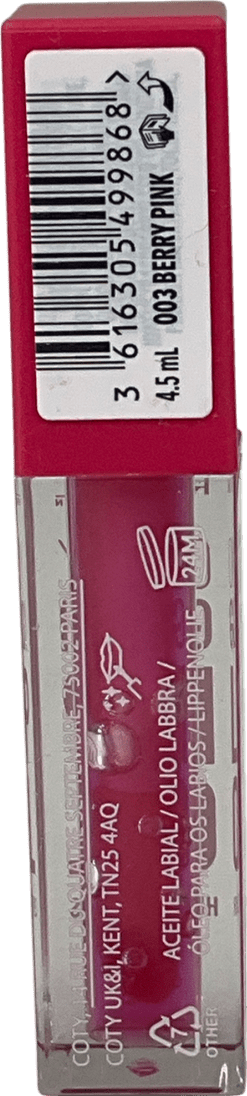 Rimmel Oh My Gloss! Lip Oil Berry Pink 4.5ml - Reliked