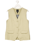 River Island Beige Petite Longline Waistcoat UK 8 - Reliked