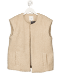 River Island Beige Teddy Gilet UK S - Reliked